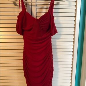 Windsor Scarlet Ruched Mini Dress